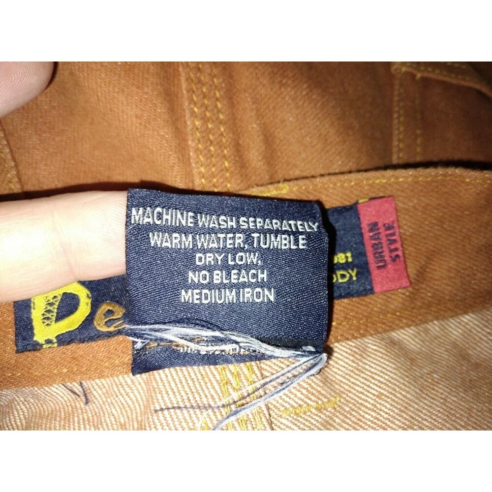 Men’s GODBODY Denim JEANS Baggy Brown 36X32 (Measures 35x30)